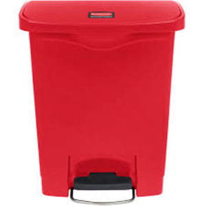 Cestino per Rifiuti con Pedale 30 L Rosso, Pattumiera a Pedale Frontale - Product Image 2