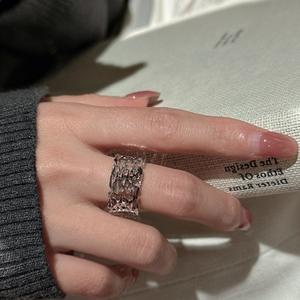 แหวนเงินแท้ S925 ลายดอกไม้ 18K ดีไซน์เรียบง่าย ทันสมัย มีเอกลักษณ์ ดีไซน์แบบเปิด สำหรับใส่ลำลอง - Product Image 2