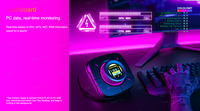 Control de escritorio Cyberpunk Controller Teclados Cololight Steam Deck One Touch Boot 16 millones de colores RGB Base de aleación de zinc Gaming
