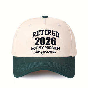 Casquette de baseball brodée transfrontalière RETIR2026 pour <span class=keywords><strong>AliExpress</strong></span>, casquette de camionneur à 5 panneaux, en coton lavé, ajustable, avec lettres - Product Image 5