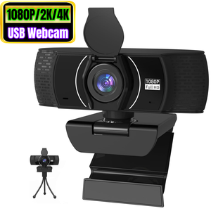Cámara Web USB 4K con Enfoque Automático para Computadora de Escritorio y Portátil, 4K 30fps con Micrófono, para Enseñanza, Conferencias en Vivo, Cámaras para Computadora - Product Image 1