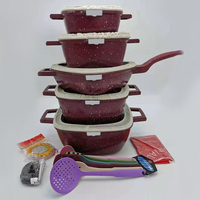 25 pièces/ensemble batterie de cuisine antiadhésive casseroles et poêles ensemble ensembles en aluminium multi-usage