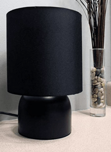 Lampe de table tactile LED en métal, 4 niveaux de luminosité, lumière chaude, abat-jour en tissu, pour chambre, bureau, salon - Product Image 2