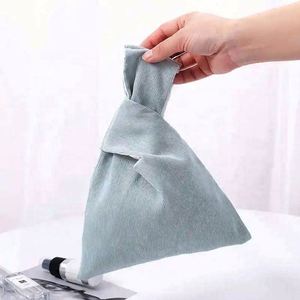 Bolsa de Mano Japonesa Personalizada, Reutilizable, Portátil, de Tela de Algodón y Pana, con Cordón y Nudo, Venta al Por Mayor - Product Image 3