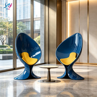Sillón LOTUS de Diseño Escultural Moderno y Lujoso en Fibra de Vidrio, Color Personalizado, Ecológico, para Sala de Estar o Apartamento