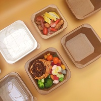 Boîte à lunch octogonale en papier jetable épaissi pour fruits alimentaires