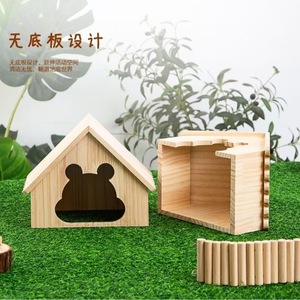 Casa de madera maciza para hámster, nido oculto con forma de animal, 20,5x13,5x18 cm, para mascotas pequeñas - Product Image 4