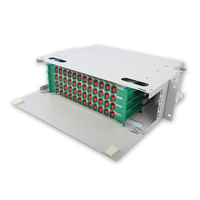 Bingkai distribusi serat optik ODF dalam ruangan 48-Core dengan FC/LC/ST/SC/PC adaptor baki Splice beban penuh Panel Patch serat optik