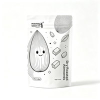 Sachet personnalisable thermosoudé découpé à l'emporte-pièce pour snacks, refermable avec fermeture éclair, en aluminium Mylar de qualité alimentaire pour noix