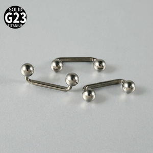 <span class=keywords><strong>Piercing</strong></span> de Titanio G23 para Clavícula, Estilo Básico, Doble Cabeza en Ángulo Recto, Implante Dérmico, Joyería de Moda - Product Image 1