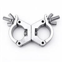 Collier de serrage double rotatif à 360 degrés en alliage d'aluminium pour tringle de scène et raccord de tuyau