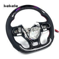 Volant personnalisé en fibre de carbone forgée avec LED RPM pour Lexus IS250 IS350 ISF RC GSF RX CT LS ES GS 2015-2023