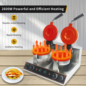 Commerciale in acciaio inox UFO Burger Maker antiaderente elettrico cialda per fare il gelato pressa negozi <span class=keywords><strong>ristoranti</strong></span> 220v - Product Image 2