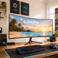Moniteur LED incurvé 49 pouces 240Hz 1ms IPS 5K DQHD, moniteur de jeu LED incurvé 4K pour projets de cafés de jeu, directement du fabricant
