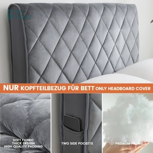 Copritestiera TEXSTEAD a Doppio Lato Imbottito <span class=keywords><strong>per</strong></span> <span class=keywords><strong>Letto</strong></span> - <span class=keywords><strong>Fodera</strong></span> in Microfibra <span class=keywords><strong>per</strong></span> Testiera - Lavabile in Lavatrice, Facile da Pulire - Product Image 3