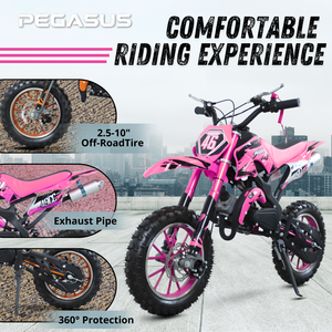 Motocicleta Todoterreno de Gasolina para Niños de 49 cc, Color Rosa, Lista para Enviar, Ideal para Principiantes, Velocidad Máxima de hasta 40 km/h, Fabricada en China para Jugar al Aire Libre - Product Image 6