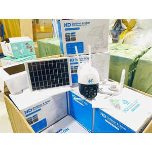 Système de sécurité CCTV à cellule solaire HD 4MP avec caméra IP sans fil PIR et réseau SIM 4G CCTV sans fil à des fins de sécurité - Product Image 1
