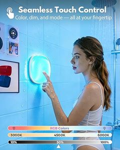 Lumière de <span class=keywords><strong>douche</strong></span> LED rechargeable étanche <span class=keywords><strong>IP65</strong></span>, 16 couleurs, CRI 90 élevé, télécommande tactile, magnétique, sans fil, pour plafond et mur - Product Image 4