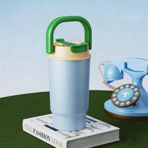 Botellas <span class=keywords><strong>de</strong></span> Agua Aisladas <span class=keywords><strong>de</strong></span> Acero Inoxidable 316 al por Mayor, Botellas <span class=keywords><strong>de</strong></span> Agua para Estudiantes con Asas, Vasos Portátiles con Doble Boquilla para Beber - Product Image 3