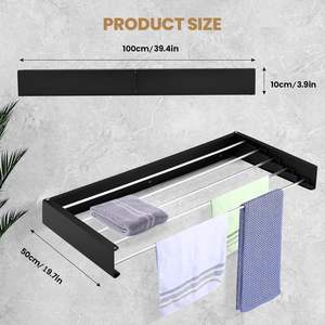 Colgador de Toallas Protector de Pared Personalizado de Fábrica, Secador Plegable que Ahorra Espacio para Cocina y Baño - Product Image 2