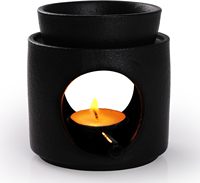 Diffuseur d'arômes en céramique pour cire fondue et brume chaude |   Décoration de chambre à coucher, porte-bougie tealight vert