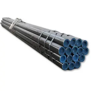 ASTM A106A53ブラックシームレス鋼管sch 40、ブラックペイントとベベルエンド