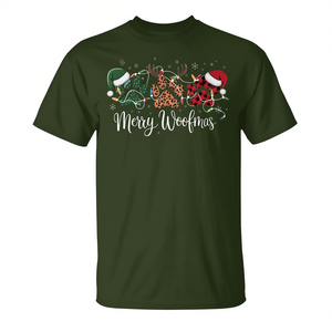 Camiseta navideña Merry Woofmas para amantes de los perros, regalo navideño - Product Image 2