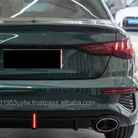 Nouvelle lèvre de pare-chocs arrière PNB RS3 de haute qualité avec découpes pour capteurs d'aide au stationnement pour Audi A3 S3 Berline 2021-2024, fixation par clip, garantie 6 mois
