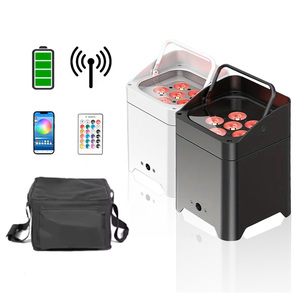 4 pz. 6x18W APP WiFi DMX512 Controllo RDM Ricaricabile 2.4G Wireless a <span class=keywords><strong>Batteria</strong></span> <span class=keywords><strong>LED</strong></span> Uplight per Matrimoni Club Feste DJ - Product Image 1