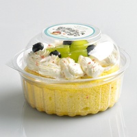 Gobelet à dessert transparent en PET de haute qualité de 8 oz, boîte d'emballage jetable en plastique pour bonbons, boîte à biscuits, mini-récipient à gâteau avec couvercle