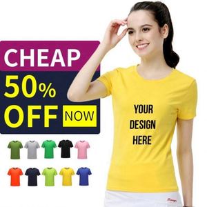 Knitted Short Sleeve T-<b>Shirt</b> Custom Logo Printed Anti-Wrinkle Quick Dry Men's Casual - Product Image 6