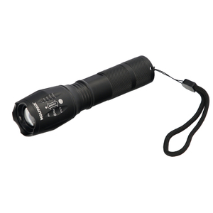 Torcia LED portatile in alluminio alimentata a batteria (3 AAA), 300 lumen, 5 Watt. Con funzione zoom - Product Image 1