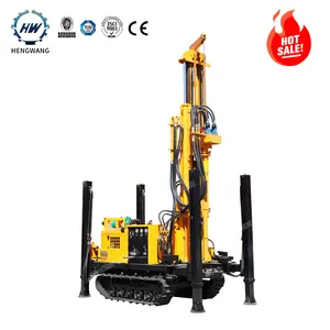 HENGWANG HQZ180L Mini borehole drilling rig for sale portable air compressor water well drilling rig china supplier