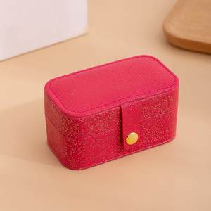 Venta al por mayor Mini Joyero de viaje Pendientes de cuero Caja de embalaje de almacenamiento - Product Image 6