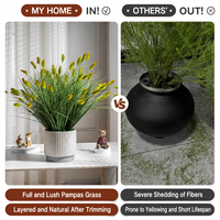 Plante artificielle de gazon queue de lapin blanc dans un pot en résine, fausse plante Lagurus, sans arrosage, sans entretien, pour la décoration de la maison, du bureau ou comme cadeau
