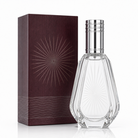 Flacon de parfum en verre découpé sur mesure, vide, avec bouchon argenté, flacon atomiseur de luxe rechargeable, vente en gros
