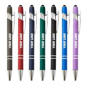 Promo Business Gifts Custom LOGO Printed Notebook Ballpoint Pen Ballpoint Pen With Logo Set Ballpoint Pen <b>Thin</b> Straight Rubber - Product Image 1