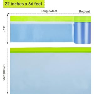 <span class=keywords><strong>Film</strong></span> de masquage pré-adhésif pour peinture, bâche plastique bleue avec ruban adhésif automobile et bâche de protection pour couvrir voitures et murs - Product Image 2