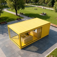 Conteneurs de bureau en acier de style industriel minimaliste et luxueux, bâtiments préfabriqués modulaires pour l'espace de travail commercial