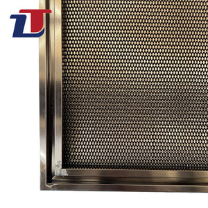 Grilles décoratives de feuille de maille <span class=keywords><strong>en</strong></span> métal de grillage tissé <span class=keywords><strong>en</strong></span> laiton d'acier inoxydable pour des armoires - Product Image 5