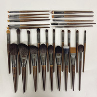 Ensemble de pinceaux de maquillage professionnels en cheveux synthétiques de marque privée, 30 pièces, manche en bois, kit de correcteur pour le visage