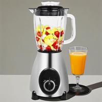 Blender portable pour smoothies, 600W, vitesse variable, pot en verre de 1,75L, lame à 4 ailettes, presse-agrumes, usage domestique