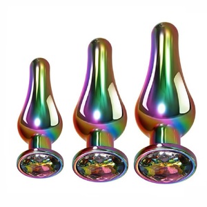 Arc-en-ciel métal petite taille ensemble perles anales lourdes godemichet Anal bijoux <span class=keywords><strong>Anus</strong></span> stimulateur jouet sexuel pour hommes femmes Bdsm Massage de la Prostate - Product Image 1
