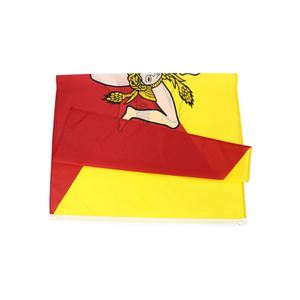 Drapeau de <span class=keywords><strong>Sicile</strong></span> 3x5 pieds <span class=keywords><strong>en</strong></span> polyester imprimé avec œillets <span class=keywords><strong>en</strong></span> laiton, certifié <span class=keywords><strong>EN</strong></span>-71, style souple et fluide, <span class=keywords><strong>en</strong></span> stock, prêt à être expédié - Product Image 2