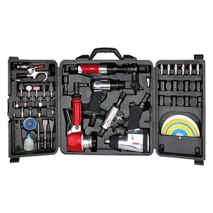 71 piece Ultimate Air Tool Kit 1-1/2'' Impact Wrench, 1-3/8'' Ratchet Wrench Air Hammer w/Chisels Air Hammer Impact Kit Tools