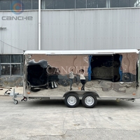 Food Truck Bar, Chariot à Hot-dogs, Camions de Restauration Mobiles, Bar Mobile, Cuisine, Camions de Glaces, Remorque de Restauration Commerciale avec Cuisine Complète