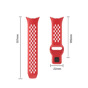 สายนาฬิกาข้อมือซิลิโคนแบบมีรูระบายอากาศสำหรับ <span class=keywords><strong>Google</strong></span> Pixel Watch3/4 สายรัดกีฬากันน้ำ - Product Image 2