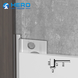 Traitement de surface des murs Profilés en aluminium à rainure d'ombre Finition des joints métalliques Hero pour le plâtrage des carreaux de plafond - Product Image 5