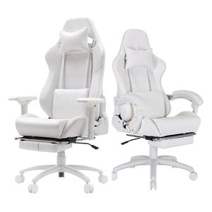 <span class=keywords><strong>เก้าอี้</strong></span>เล่นเกมมีพนักพิงที่วางเท้าสำหรับนักเล่นเกม<span class=keywords><strong>เก้าอี้</strong></span>เล่นเกมคอมพิวเตอร์ปรับเอนได้สำหรับบรรเทาอาการปวด<span class=keywords><strong>หลัง</strong></span>กรอบเหล็กสีขาวเต็มรูปแบบใส่สบาย - Product Image 3