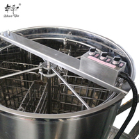 Nouveau Zorue Extracteur de miel manuel et électrique à 8 cadres en acier inoxydable avec brouette 40kg Garantie 3 mois
